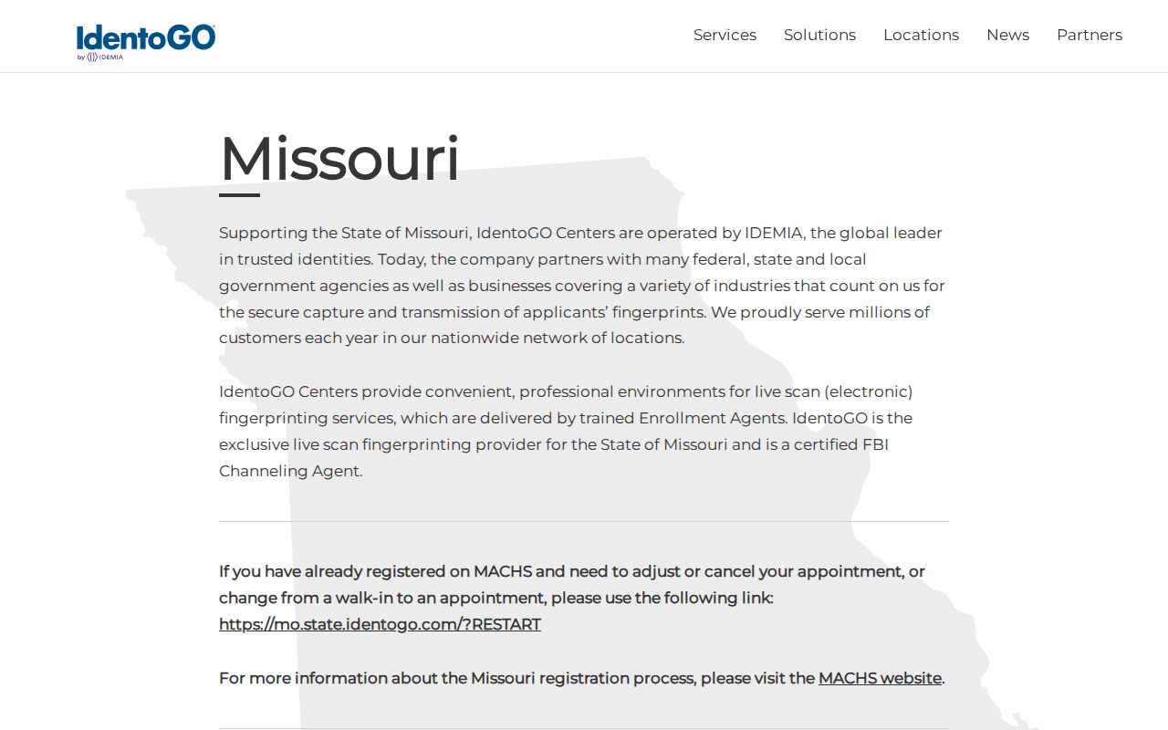 Shelby County criminal record fingerprint location search in Missouri