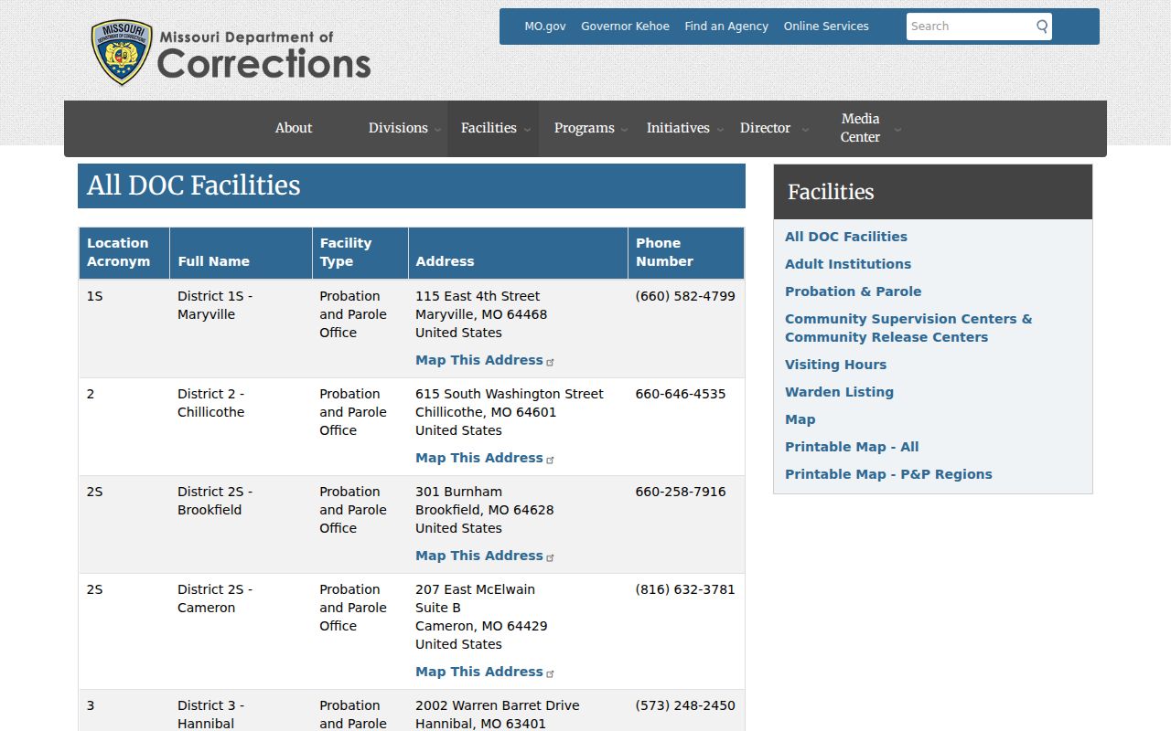 Shelbina Shelby County criminal history District 3 office locations