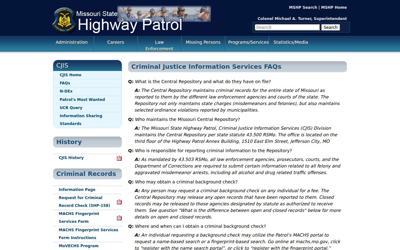 Shelbyville Shelby County criminal records CJIS reporting information